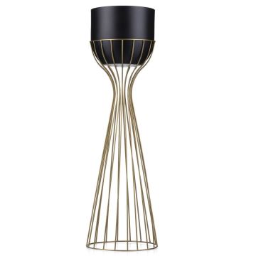 Vaso da fiori in metallo LOFT 68x20 cm oro/nero