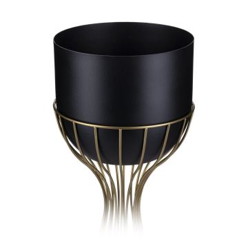 Vaso da fiori in metallo LOFT 68x20 cm oro/nero