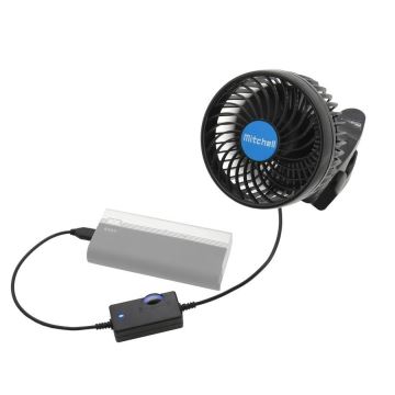 Ventilatore con clip USB 4W/5V nero