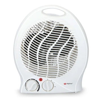 Ventilatore con elemento riscaldante 1000/2000W/230V bianco