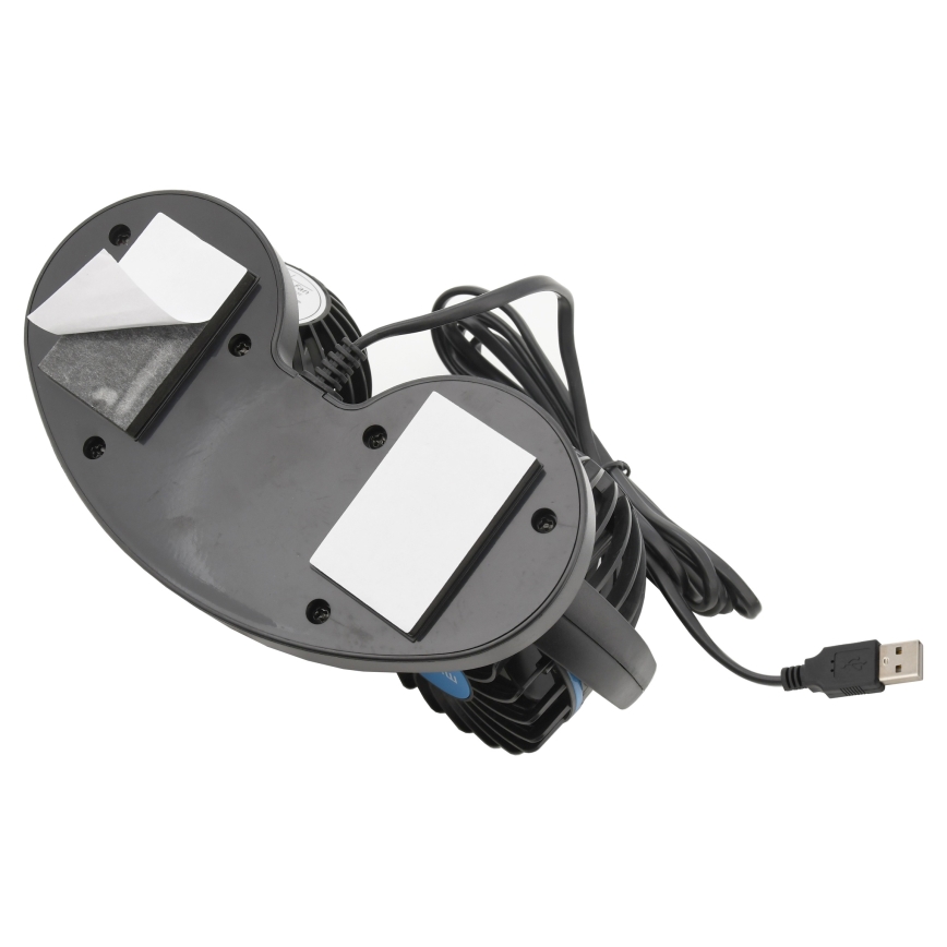 Ventilatore da cruscotto per auto con USB 3W/5V nero