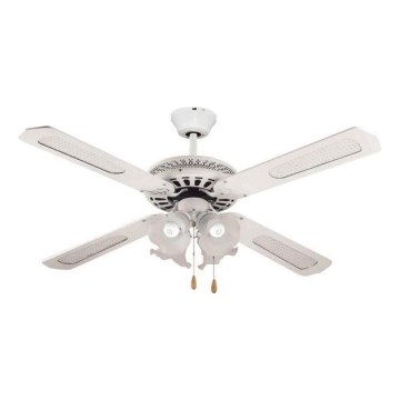 Ventilatore da soffitto 4xE27/70W/230V diametro 132 cm bianco