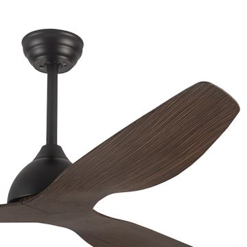 Ventilatore da soffitto diametro 132 cm marrone/nero + telecomando