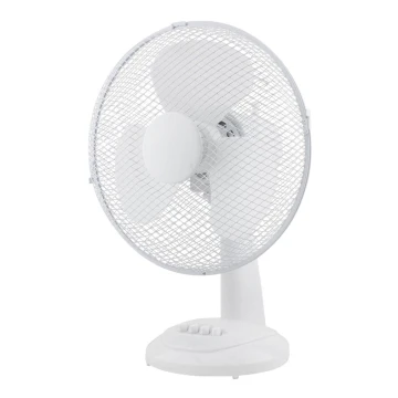 Ventilatore  da tavolo 30cm, bianco, 3 gradi di velocità, 40W