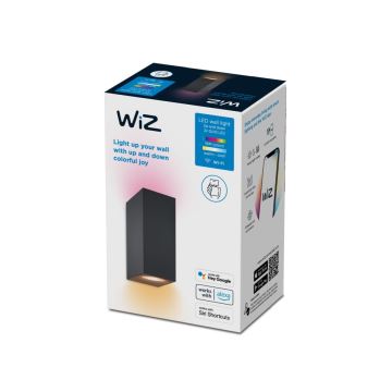 WiZ -LED RGBW Applique dimmerabile UP&DOWN 2xGU10/4,7W/230V 2200-6500K Wi-Fi CRI 90 nero