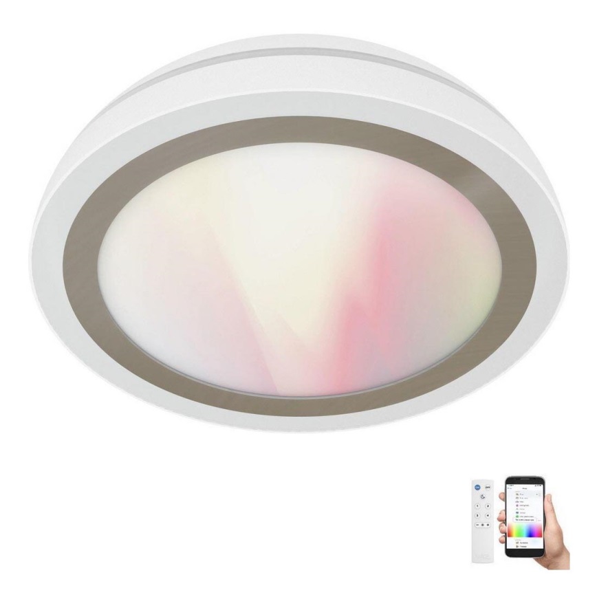 WiZ - LED RGBW Plafoniera dimmerabile da bagno STELLAR LED/23W/230V 2200-6500K IP23 Wi-Fi + telecomando