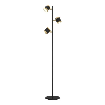 Wofi 3003-304S - Lampada da terra dimmerabile a LED TOULOUSE LED/21W/230V nero/oro