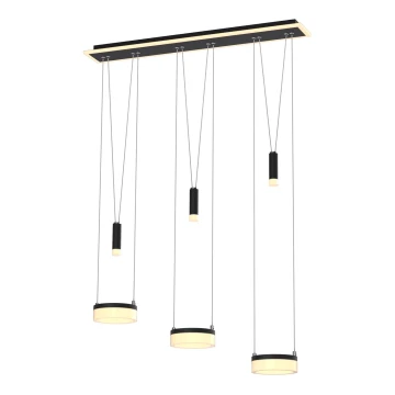 Wofi 7054-702 - Lampadario a sospensione con filo LED dimmerabile JESSE LED/27,5W/230V nero