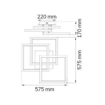 Wofi 9531.03.54.7000 - Lampadario a plafone LED dimmerabile VISO LED/40W/230V