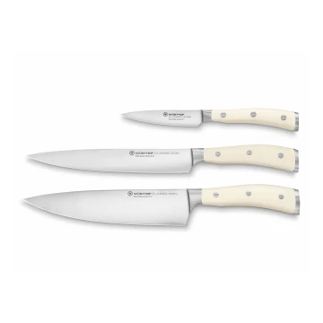 Wüsthof - Set di coltelli da cucina CLASSIC IKON 3 pezzi cremoso