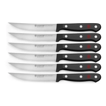 Wüsthof - Set di coltelli da cucina per bistecca GOURMET 6 pz nero