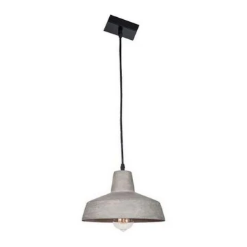 Zambelis 1655 - Lampadario a sospensione con filo 1xE27/40W/230V calcestruzzo