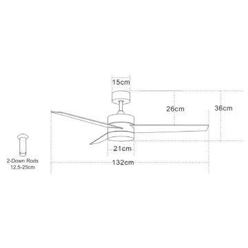 Zambelis 19134 - Plafoniera LED LED/15W/230V 3000/4000/6000K cromo + telecomando