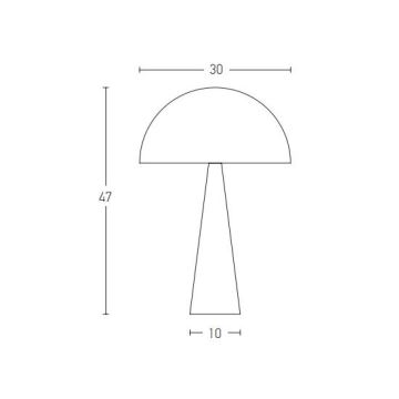 Zambelis 20211 - Lampada da tavolo 1xE27/25W/230V oro