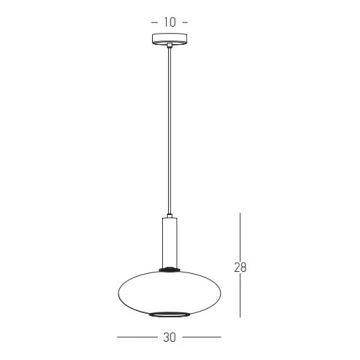 Zambelis 22072 - Lampadario a sospensione con filo 1xE27/40W/230V diametro 30 cm oro