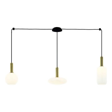 Zambelis 22151 - Lampadario a sospensione con filo 3xE27/40W/230V oro