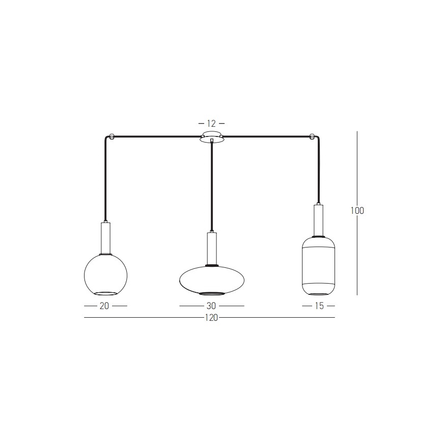 Zambelis 22151 - Lampadario a sospensione con filo 3xE27/40W/230V oro