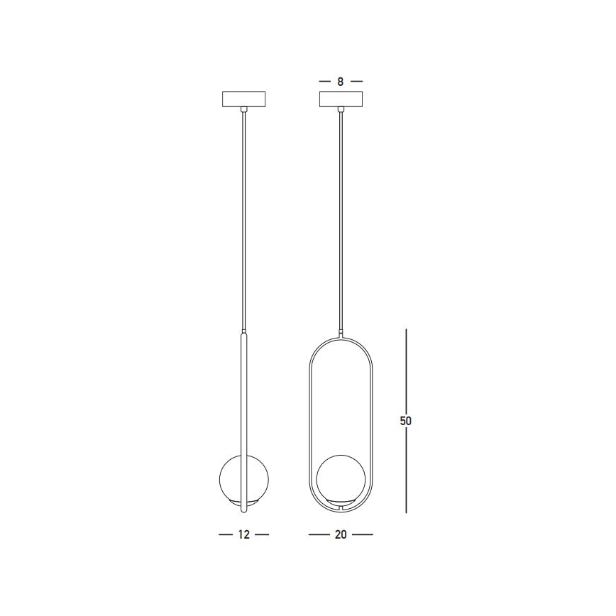 Zambelis 23135 - Lampadario a sospensione con filo 1xG9/7W/230V 12x20 cm oro