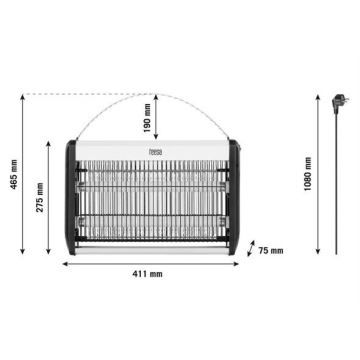 Zappatrice elettrica per insetti 2x10W/230V 80m2