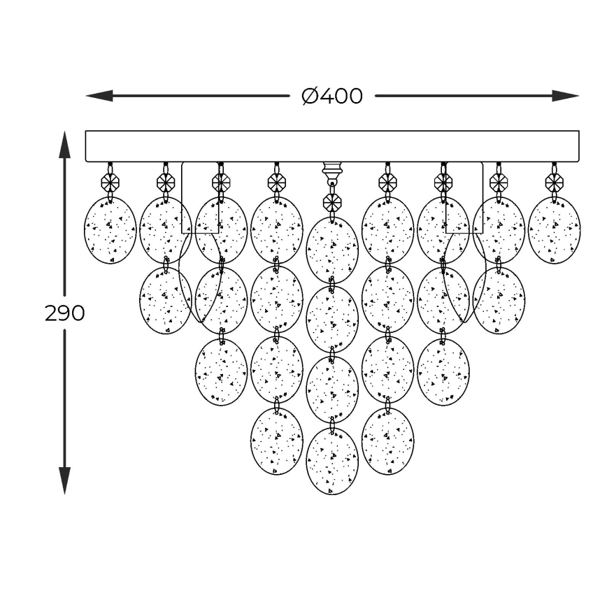 Zuma Line - Lampadario a plafone 5xE14/40W/230V cromo