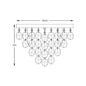 Zuma Line - Lampadario a plafone 8xE14/40W/230V cromo