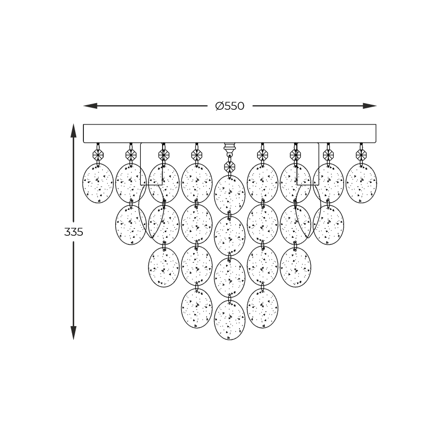 Zuma Line - Lampadario a plafone 8xE14/40W/230V cromo