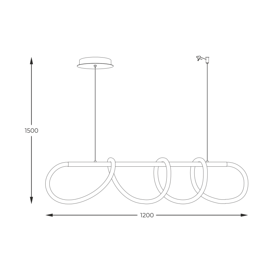 Zuma Line - Lampadario LED a sospensione con filo LED/45W/230V 3000/4000/6000K nero