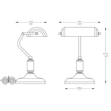 Zuma Line - Lampada da tavolo 1xE27/40W/230V oro