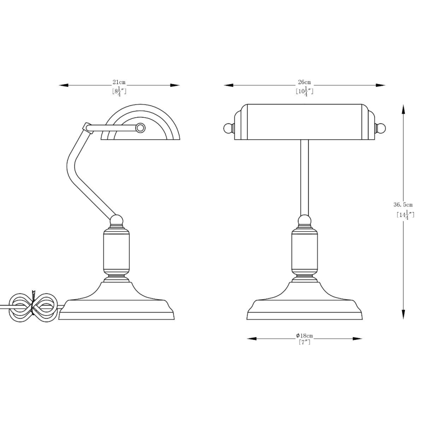 Zuma Line - Lampada da tavolo 1xE27/40W/230V oro