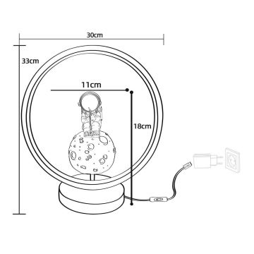 Zuma Line - Lampada da tavolo LED per bambini LED/4W/230V astronaut/resina