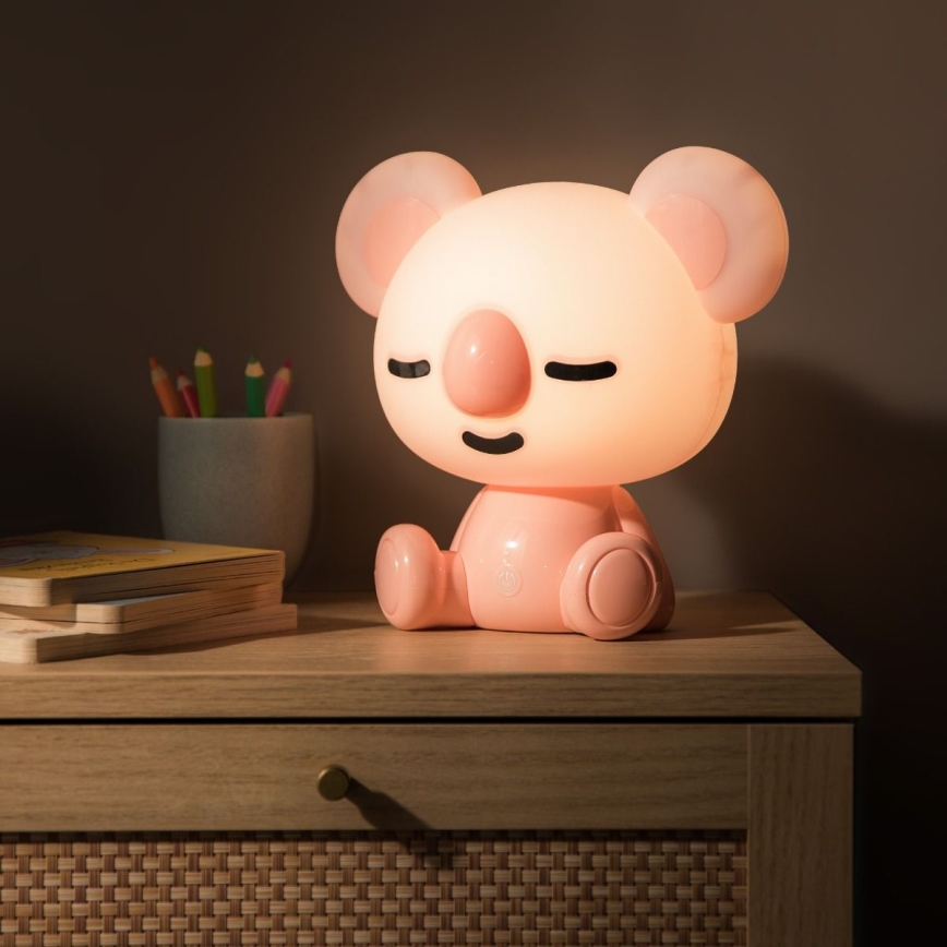 Zuma Line KDR-611-PK - Lampada da tavolo a LED per bambini KOALA LED/3W/230V	koala rosa