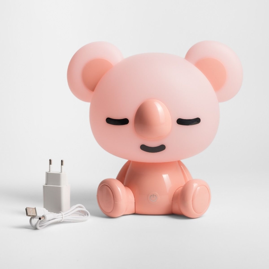 Zuma Line KDR-611-PK - Lampada da tavolo a LED per bambini KOALA LED/3W/230V	koala rosa