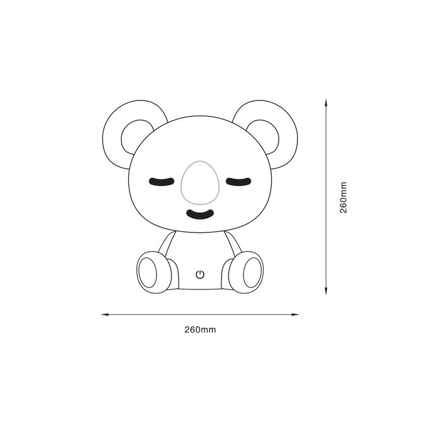 Zuma Line KDR-611-PK - Lampada da tavolo a LED per bambini KOALA LED/3W/230V	koala rosa