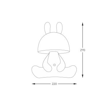 Zuma Line KDR-6301-WH - Lampada da tavolo a LED per bambini BUNNY LED/3W/230V	lepre bianca