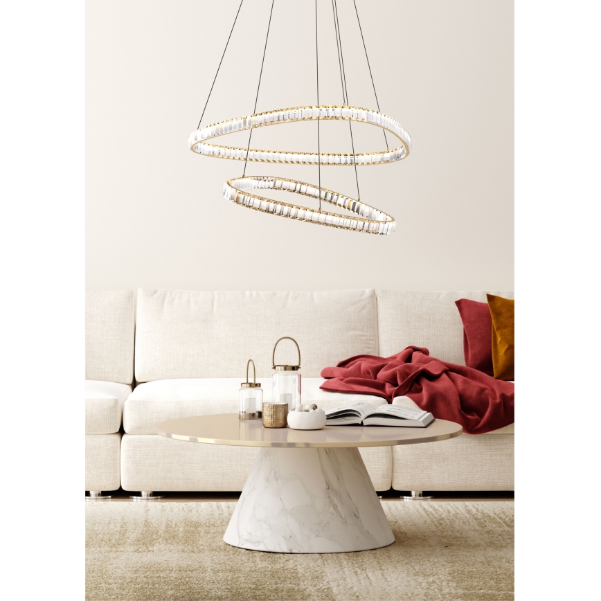 Zuma Line - LED Dimmerabile cristallo lampadario su filo LED/36W/230V 2700-6000K + telecomando