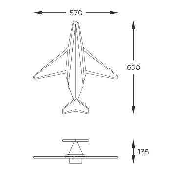 Zuma Line - LED Dimmerabile Applique per bambini LED/24W/230V razzo spaziale