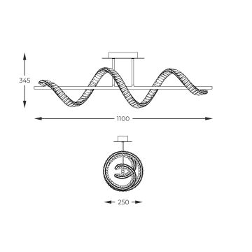 Zuma Line - LED Dimmerabile cristallo lampadario on a pole LED/24,5W/230V 2700-6000K + telecomando