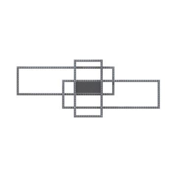 Zuma Line - LED Plafoniera di cristallo dimmerabile LED/52W/230V 2700-6000K nero + telecomando