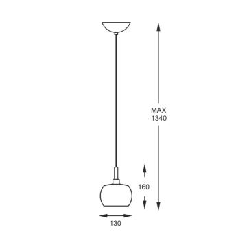 Zuma Line - Lampadario di cristallo su filo 1xG9/42W/230V