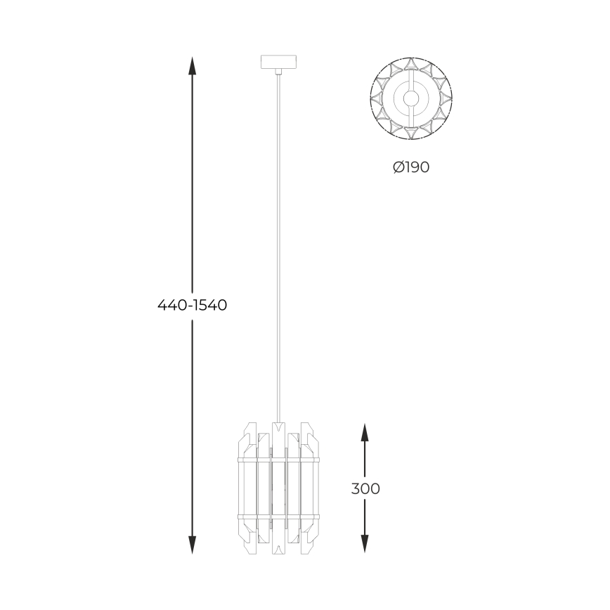 Zuma Line - Lampadario a sospensione con filo 1xE14/40W/230V oro