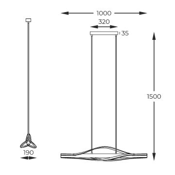 Zuma Line - Lampadario LED a sospensione con filo LED/30W/230V