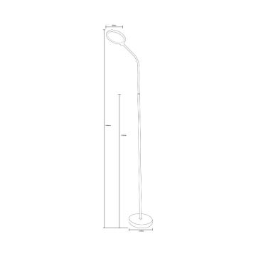 Zuma Line - Lampada da terra dimmerabile a LED LED/10W/230V 3000/4500/6500K nero